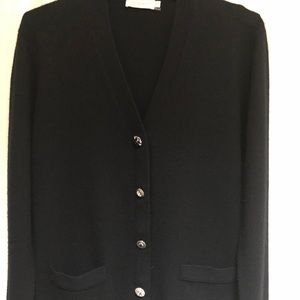 Tory Burch Black V-neck Cardigan